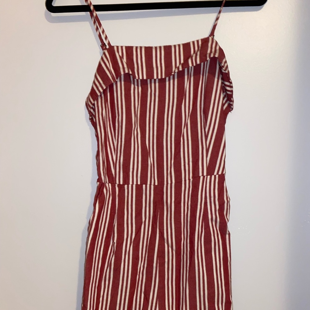 Red Stripe Romper